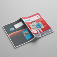 Die juna 2.2024 liegt aufgeschlagen da, Cover und R&uuml;ckseite sichtbar