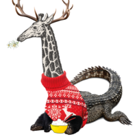 Das Bild von einem giraffen-&auml;hnlichen Wolpertinger.